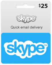 skype card credit 25$