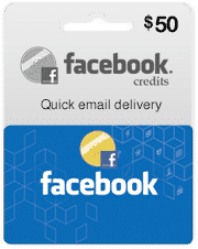 facebook credits card 50