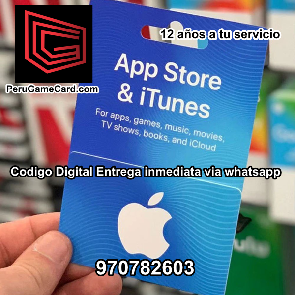 Itunes apple card con yape y plin